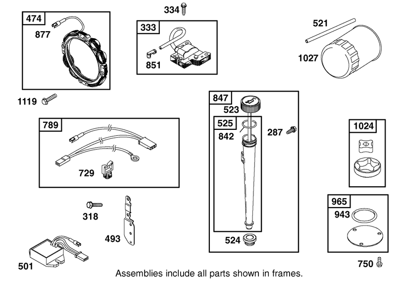 Oil Filter Tube And Pump Assembly Briggs And Stratton 311777 0117 E1