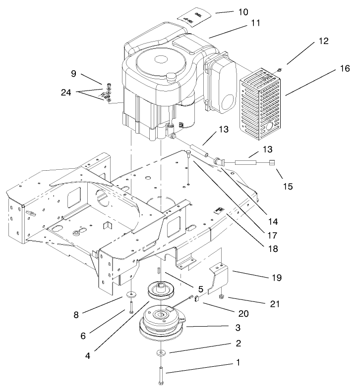 Engine and Clutch Assembly