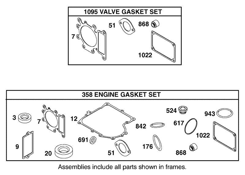 Gasket Assembly Briggs and Stratton 311777 0117 E1