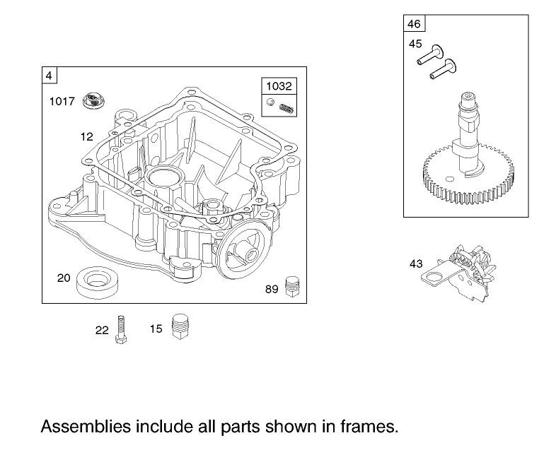 Crankcase Assembly Briggs and Stratton 31E777 0126 E1