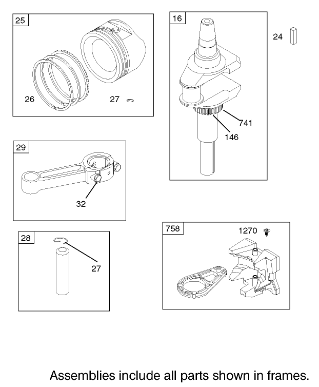 Crankshaft Assembly Briggs and Stratton 31E777 0126 E1