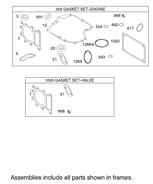 Gasket Assembly Briggs and Stratton 31E777 0126 E1