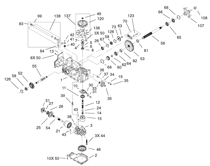 LH Hydro Transaxle Assembly No 100 7361