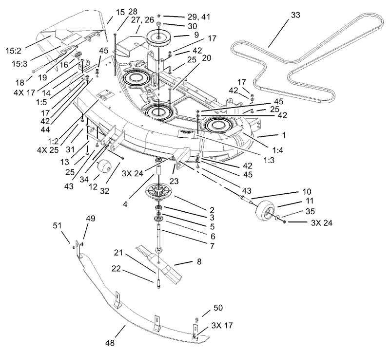 44in Deck Assembly