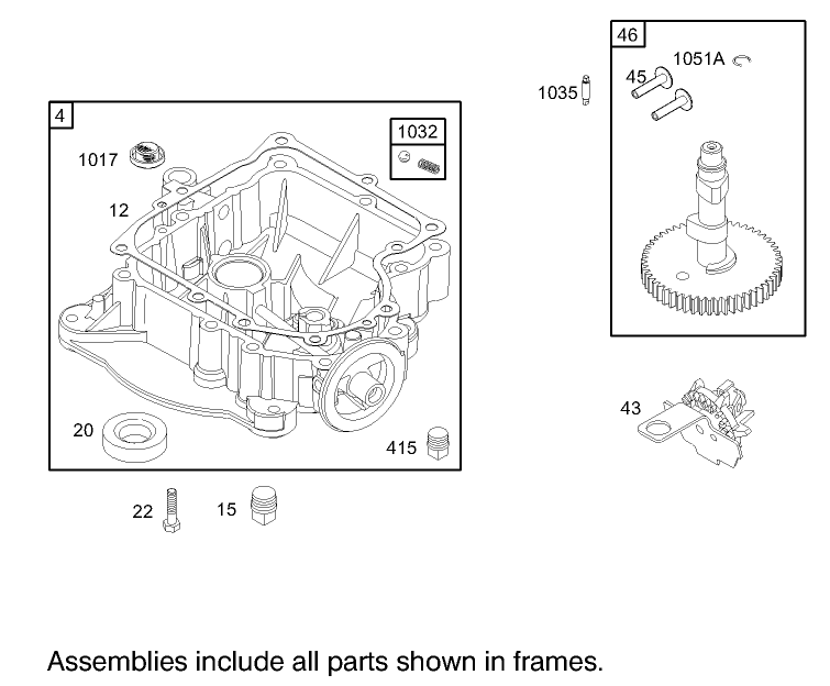 Crankcase Assembly Engine Briggs and Stratton Model 31F777 0161 E1