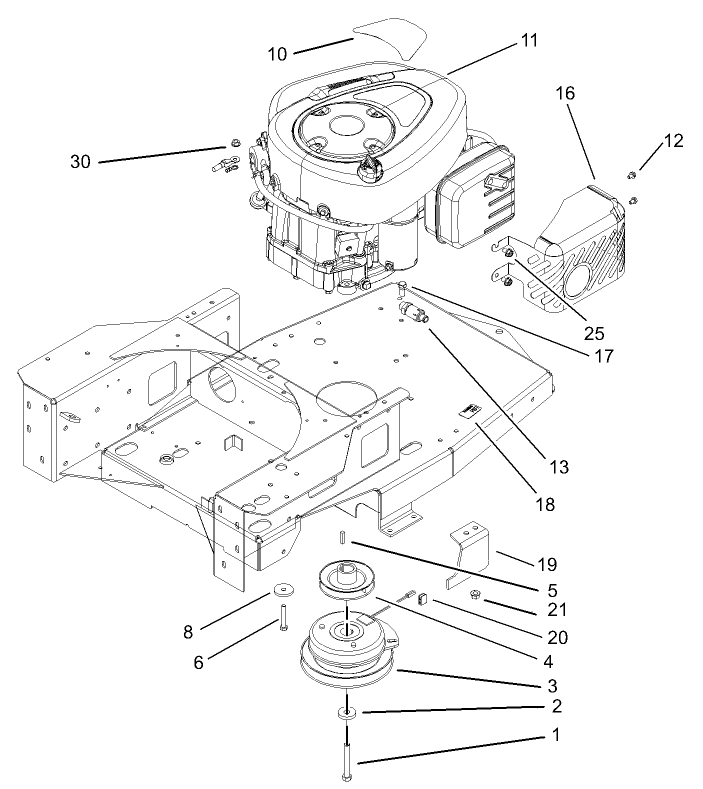 Engine and Clutch Assembly