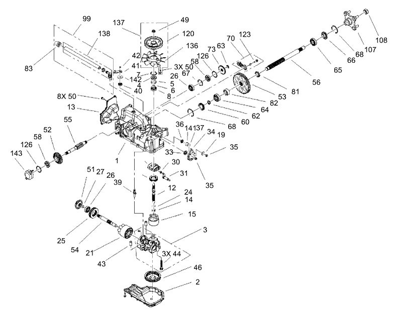 LH Hydro Transaxle Assembly No 107 1709