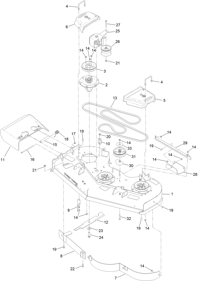 52 Inch Deck Assembly