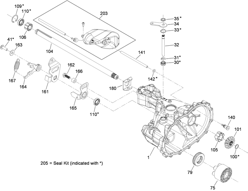 Main Housing and Shaft Transmission Assembly No 119 5386