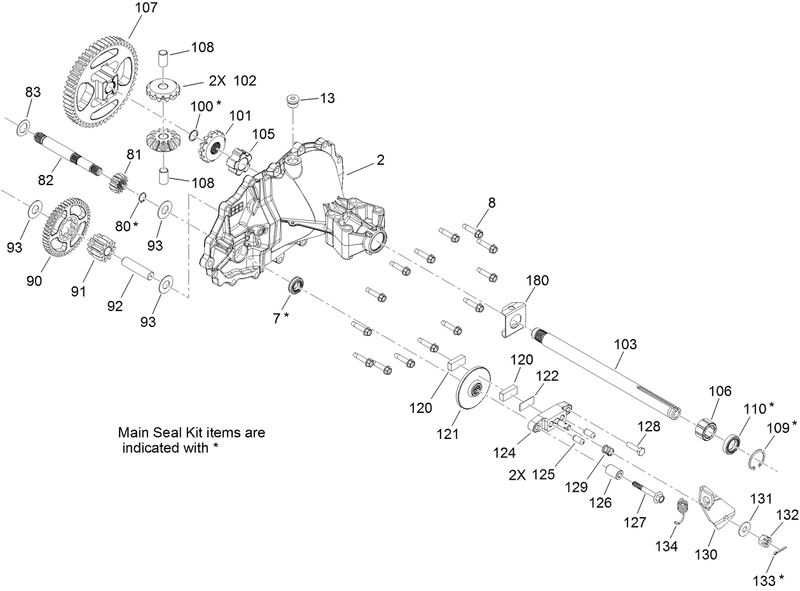 Side Housing Transmission Assembly No 121 0999