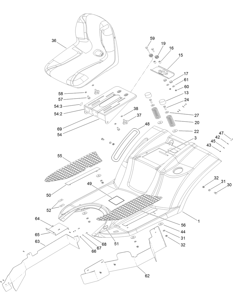 Seat and Body Fender Assembly