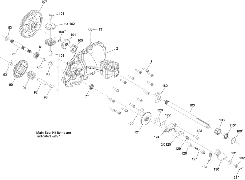 Side Housing Transmission Assembly No 121 0999