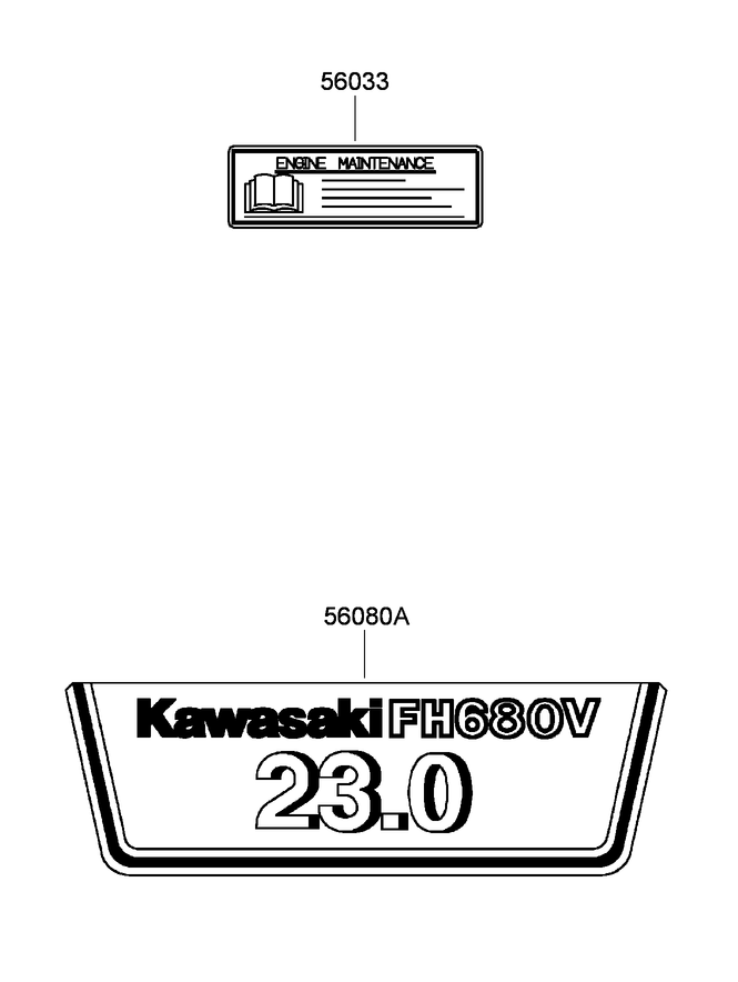 Label Assembly Kawasaki FH680V GS13