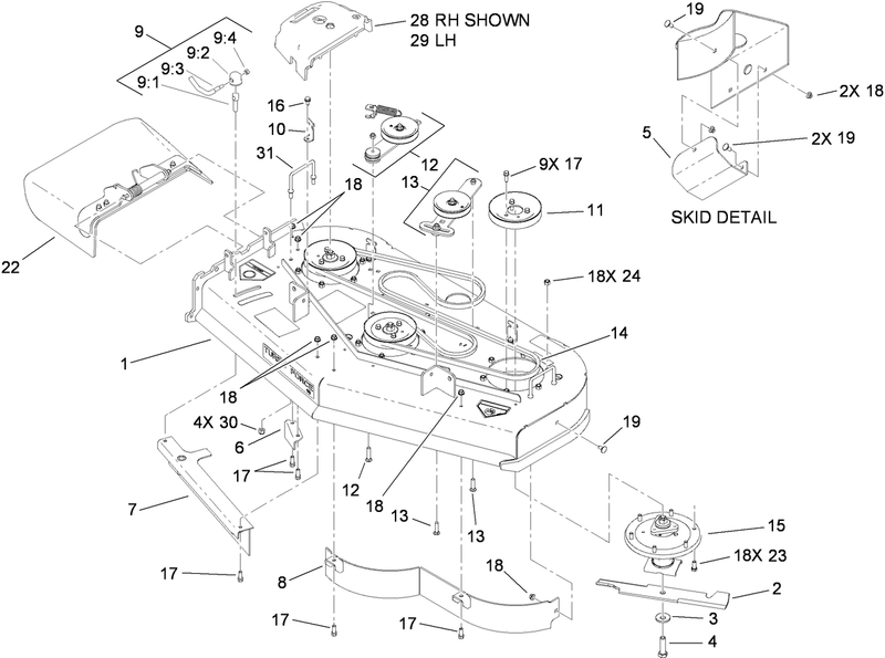 48 Inch Deck Assembly