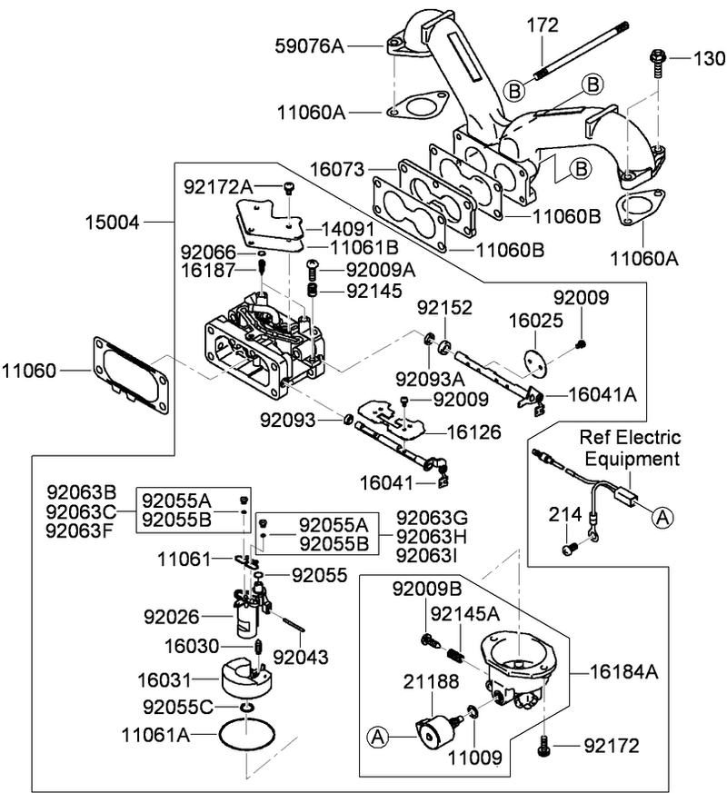 Carburetor Assembly Kawasaki FH680V GS13