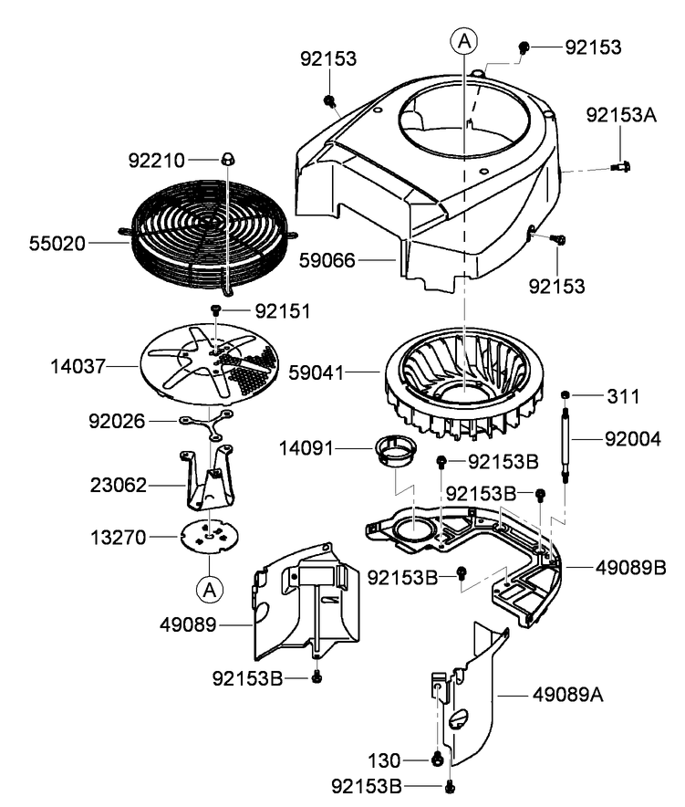 Cooling Equipment Assembly Kawasaki FH680V GS13