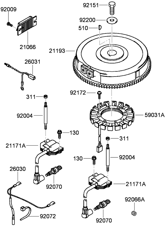 Electric Equipment Assembly Kawasaki FH680V GS13