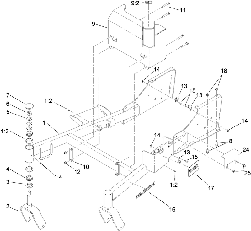 Frame and Muffler Guard Assembly