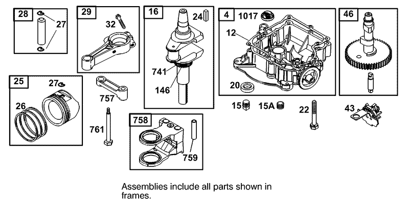 Engine Briggs and Stratton Model 311777 0151 E1