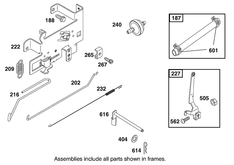 Governor Assembly Engine Briggs and Stratton Model 311777 0151 E1