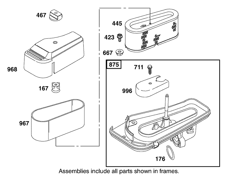Air Cleaner Assembly Briggs and Stratton 311777 0151 E1