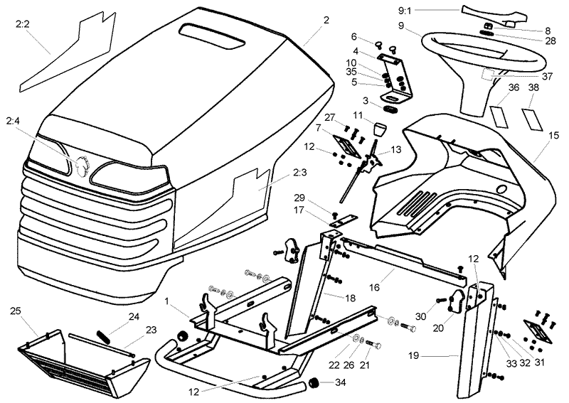 Body and Hood Assembly