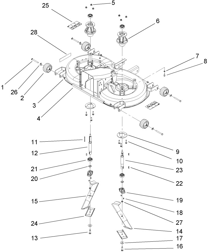 Cutting Pan Mower Housing Assembly