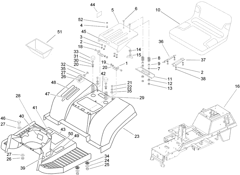 Frame and Seat Assembly