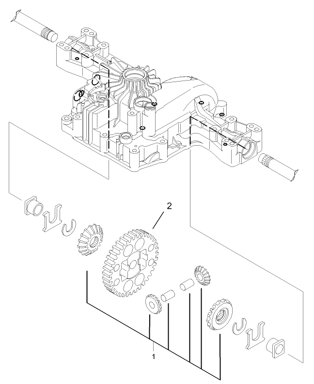 Differential Gear Assembly Transmission Assembly No 104 2889