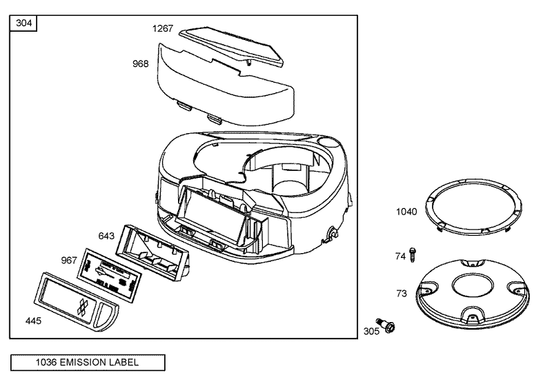 Blower Housing Assembly Briggs and Stratton 282H79 23502
