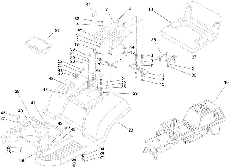 Frame and Seat Assembly