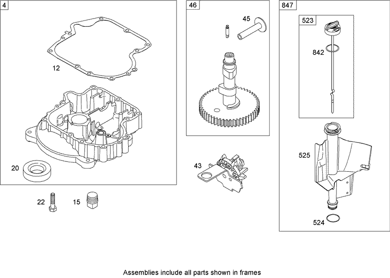 Crankcase Assembly Briggs and Stratton Model 31A607 0117 E1