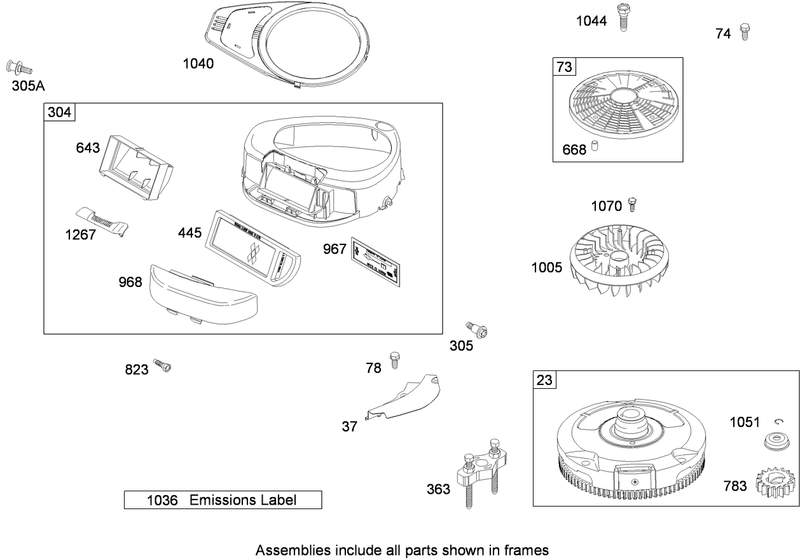 Blower Housing Assembly Briggs and Stratton Model 31A607 0117 E1