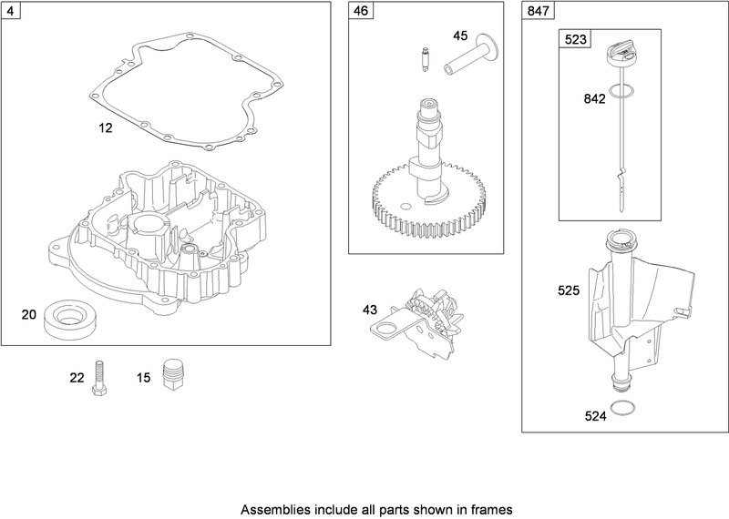 Crankcase Assembly Briggs and Stratton Model 31A607 0117 E1