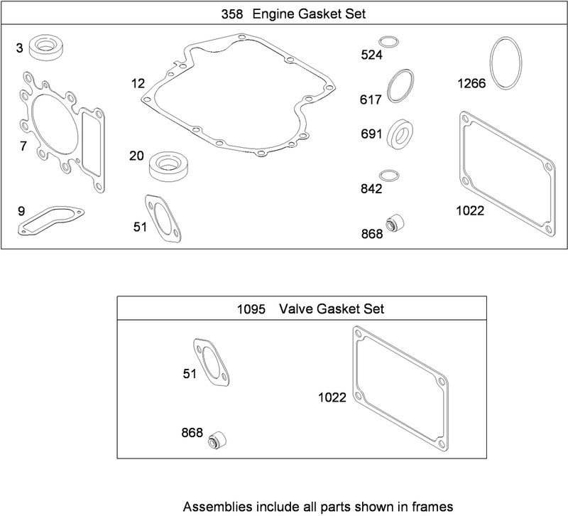 Gasket Set Briggs and Stratton Model 31A607 0117 E1