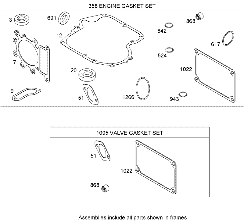 Gasket Set Briggs and Stratton Model 31G777 0130 E1