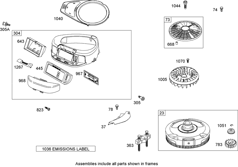 Blower Housing Assembly Briggs and Stratton Model 31G777 0130 E1