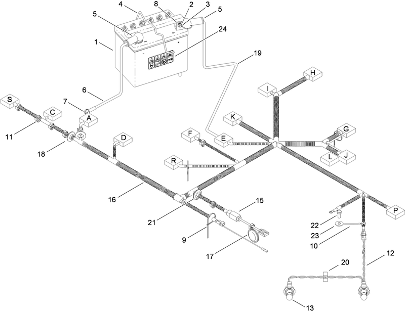 Battery and Electrical Harness Assembly