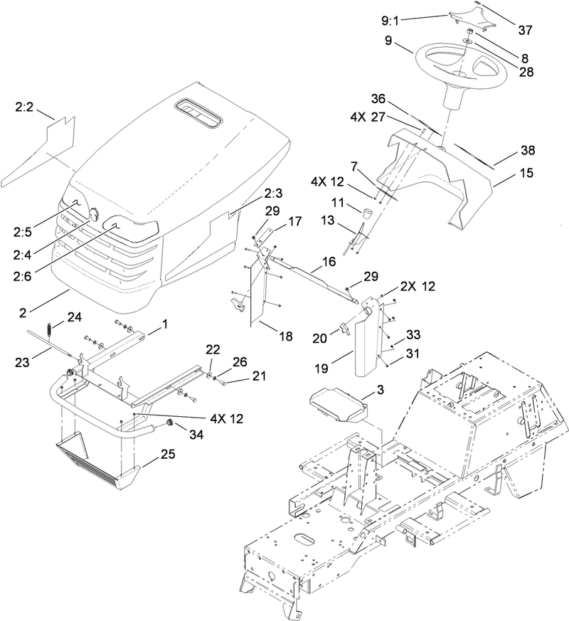 Body and Hood Assembly