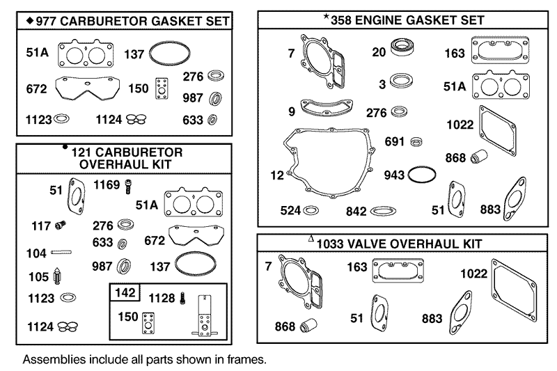 Carburetor Overhaul Kit Assembly Engine Briggs and Stratton Model 406777 0157 E1