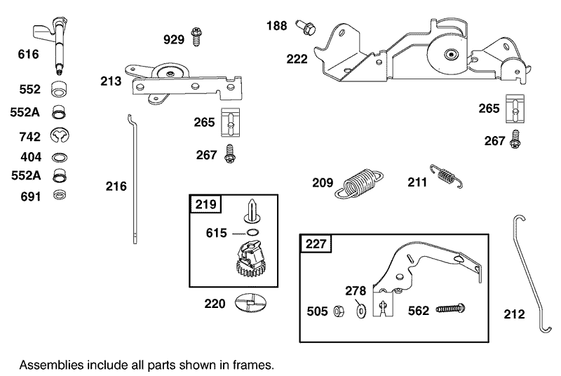 Governor Assembly Engine Briggs and Stratton Model 406777 0157 E1