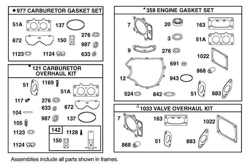 Carburetor Overhaul Kit Assembly Engine Briggs and Stratton Model 406777 0157 E1