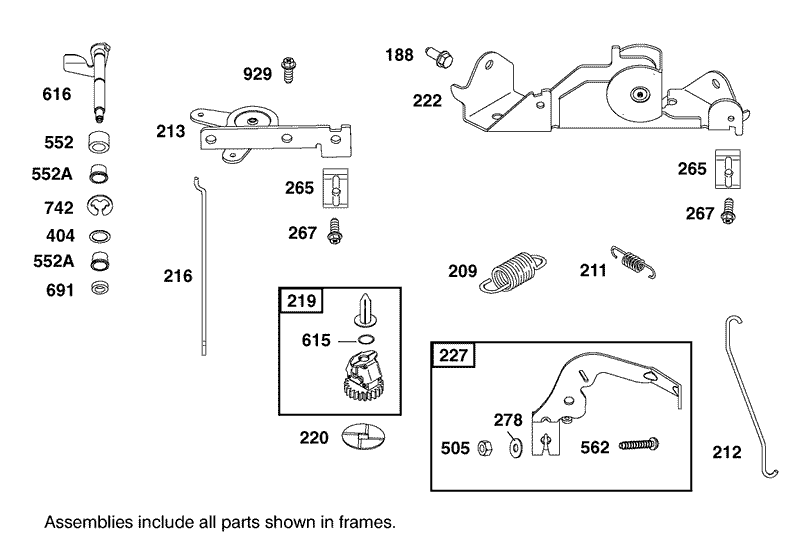 Governor Assembly Engine Briggs and Stratton Model 406777 0157 E1