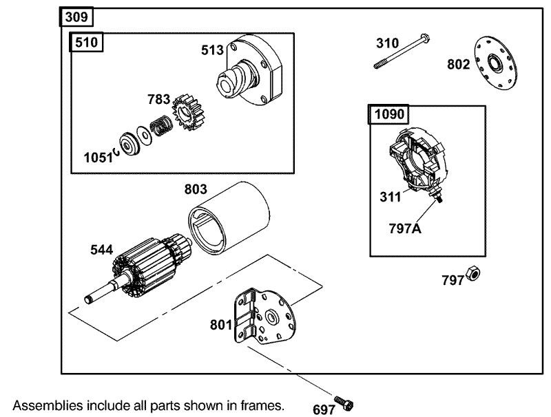 Starter Assembly Briggs and Stratton 406777 0157 E1