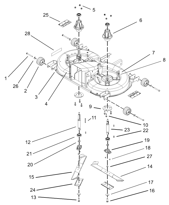 Cutting Pan Mower Housing Assembly
