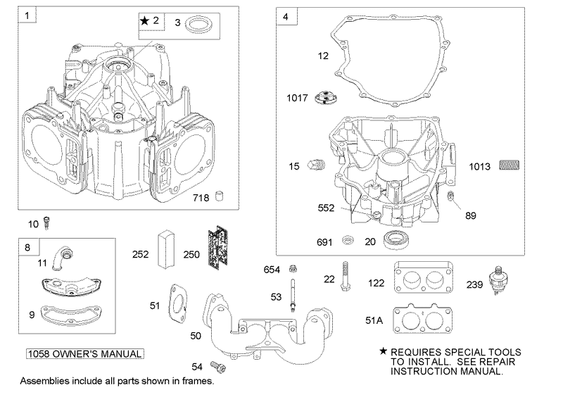 Cylinder Assembly Briggs and Stratton 406777 0157 E1