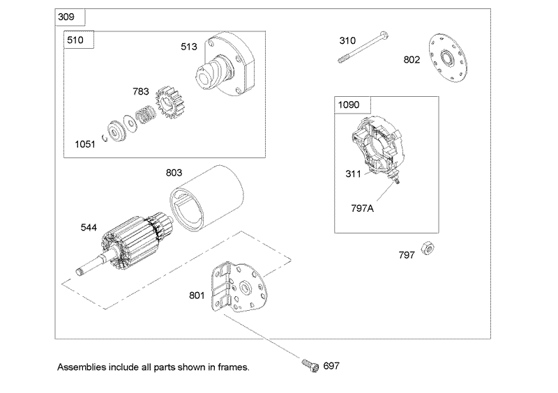 Starter Assembly Briggs and Stratton 406777 0157 E1
