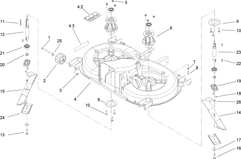 Cutting Pan Mower Housing Assembly