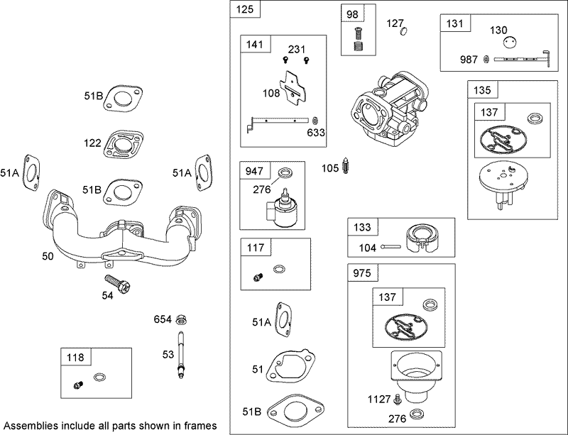 Carburetor Assembly Briggs and Stratton 441677 0136 E1