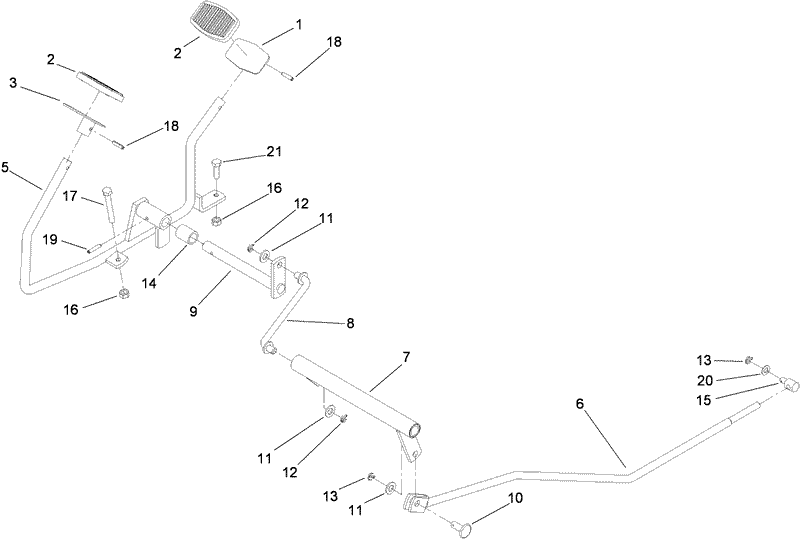 Operation Travel Pedal Assembly